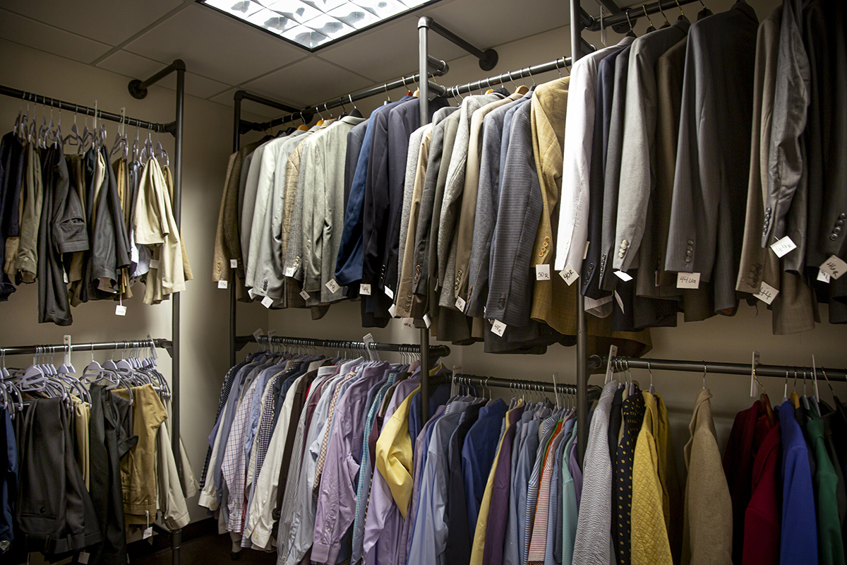 Clothing on hangers