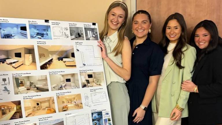LSU students with their design proposal LSU students with their design proposal