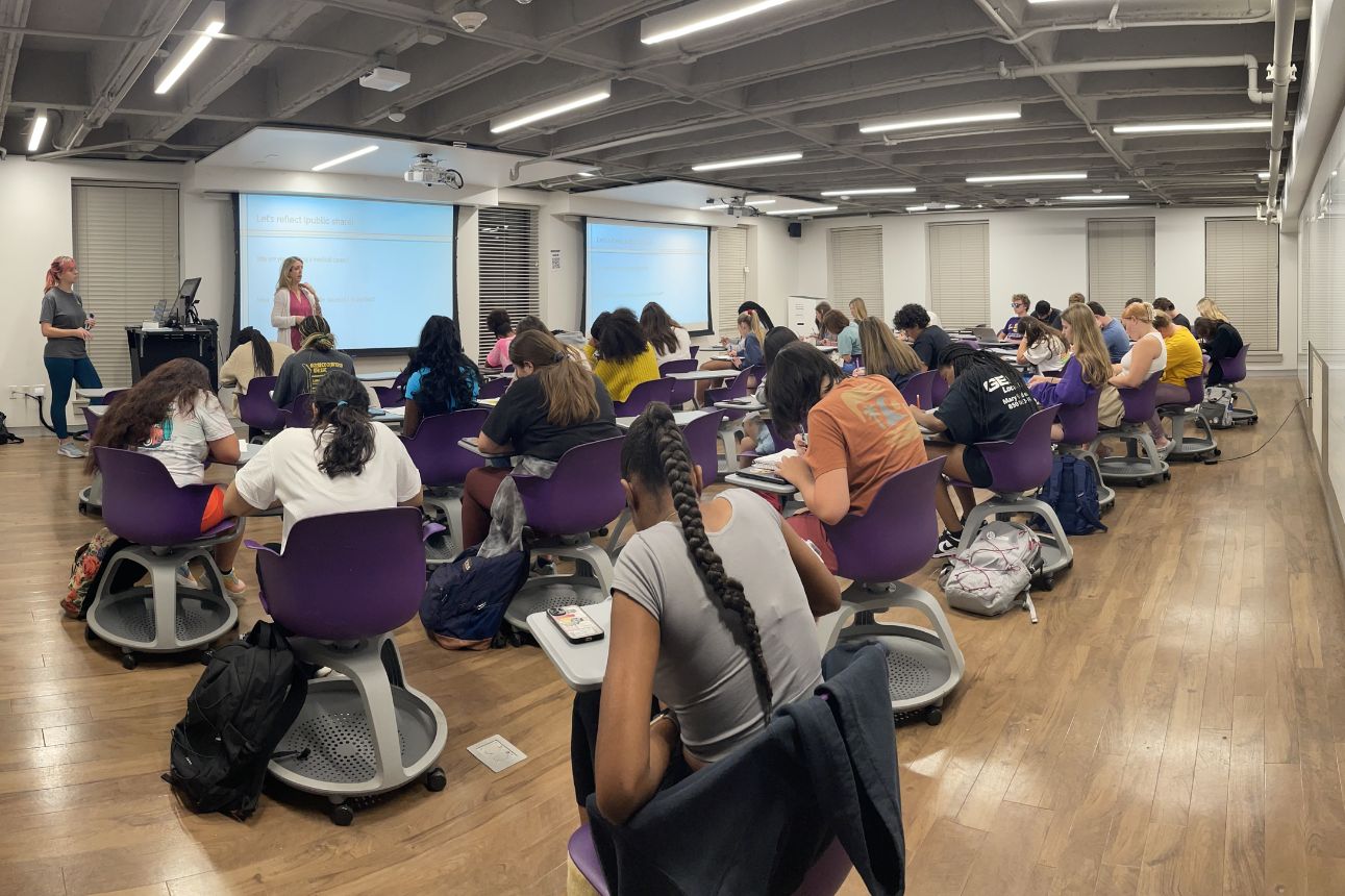 Students in class