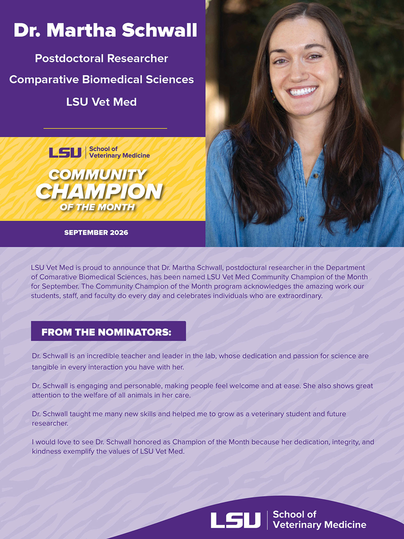 Champion flyer for Martha Schwall